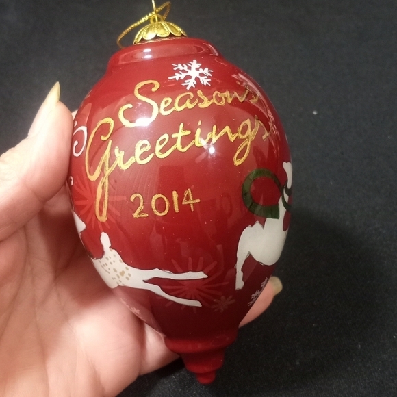 Pier 1 Other - Li Bien Prancing Reindeer 2014 Seasons Greeting Pier 1 Ornament
